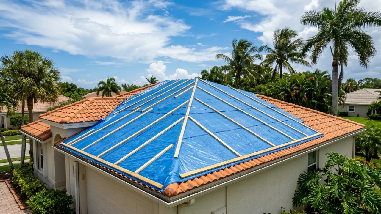Emergency roof tarping service in Coral Springs