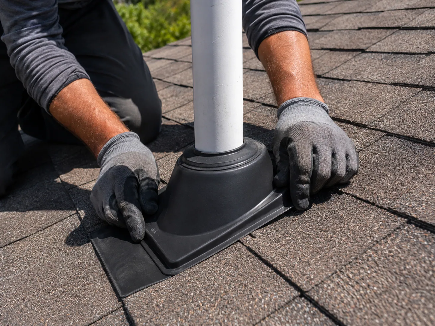Roof vent pipe boot replacement in Coral Springs, Florida