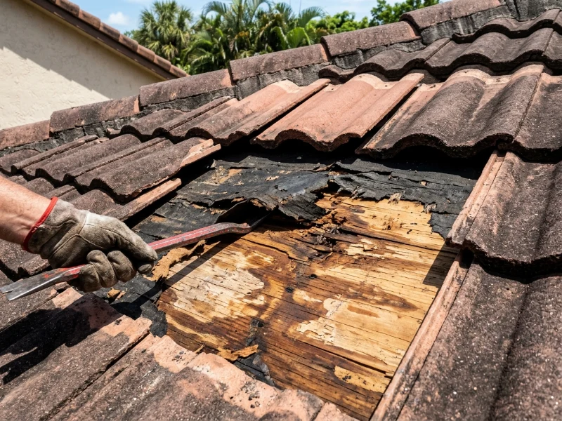 Roof leak detection and water damage inspection in Coral Springs