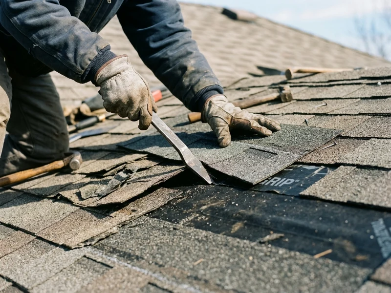 Shingle leak repair on a Coral Springs roof